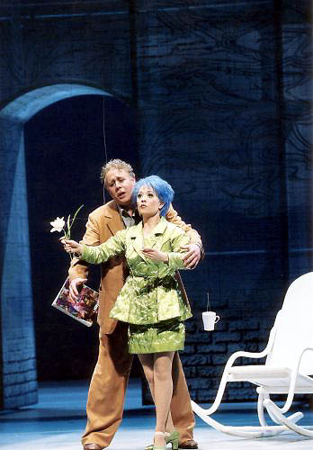 Edward Randall as Hoffmann with Jana B�chner as Olympia